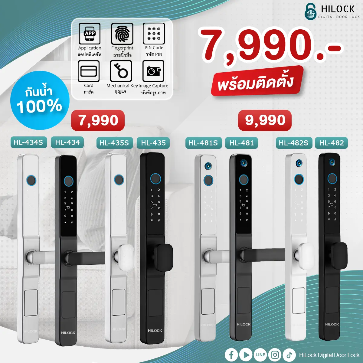 Series 8xx digital door lock ประตู ดิจิตอล